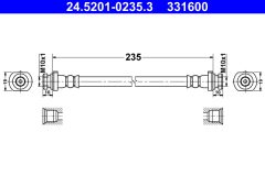 ATE 24.5201-0235.3 — Furtun de frână
