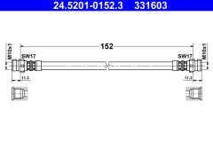 ATE 24.5201-0152.3 — Тормозной шланг