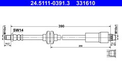 ATE 24.5111-0391.3 — Тормозной шланг