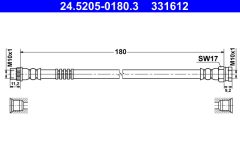 ATE 24.5205-0180.3 — Тормозной шланг
