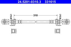 ATE 24.5201-0310.3 — Furtun de frână