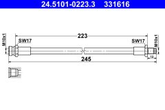 ATE 24.5101-0223.3 — Тормозной шланг