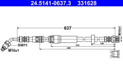 ATE 24.5141-0637.3 — Тормозной шланг