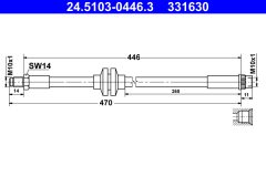 ATE 24.5103-0446.3 — Тормозной шланг