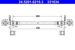 ATE 24.5201-0210.3 — Тормозной шланг
