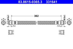 ATE 83.8615-0365.3 — Тормозной шланг