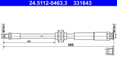 ATE 24.5112-0463.3 — Тормозной шланг