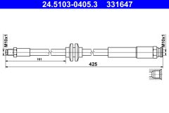 ATE 24.5103-0405.3 — Тормозной шланг