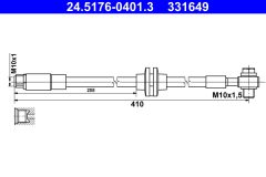 ATE 24.5176-0401.3 — Furtun de frână