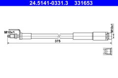 ATE 24.5141-0331.3 — Furtun de frână