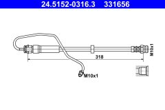 ATE 24.5152-0316.3 — Тормозной шланг