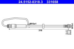 ATE 24.5152-0318.3 — Тормозной шланг