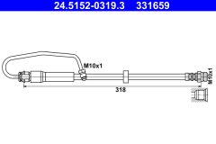 ATE 24.5152-0319.3 — Тормозной шланг
