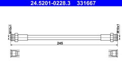 ATE 24.5201-0228.3 — Тормозной шланг