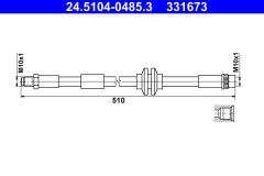 ATE 24.5104-0485.3 — Тормозной шланг