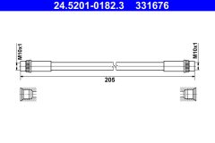 ATE 24.5201-0182.3 — Тормозной шланг