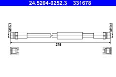 ATE 24.5204-0252.3 — Тормозной шланг