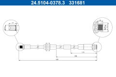 ATE 24.5104-0378.3 — Тормозной шланг