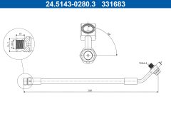 ATE 24.5143-0280.3 — Тормозной шланг