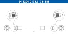 ATE 24.5204-0173.3 — Furtun de frână