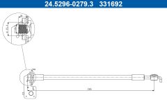 ATE 24.5296-0279.3 — Furtun de frână