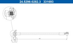 ATE 24.5296-0282.3 — Furtun de frână