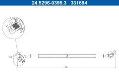 ATE 24.5296-0395.3 — Furtun de frână