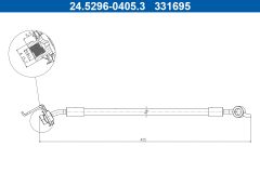 ATE 24.5296-0405.3 — Furtun de frână