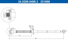 ATE 24.5298-0495.3 — Furtun de frână
