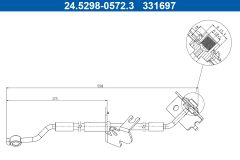 ATE 24.5298-0572.3 — Furtun de frână