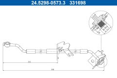 ATE 24.5298-0573.3 — Furtun de frână