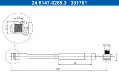 ATE 24.5147-0285.3 — Тормозной шланг