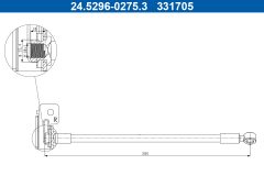 ATE 24.5296-0275.3 — Furtun de frână