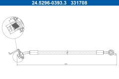ATE 24.5296-0393.3 — Furtun de frână