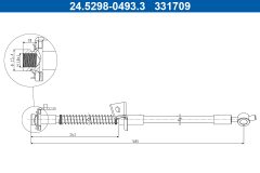 ATE 24.5298-0493.3 — Furtun de frână