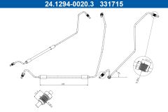ATE 24.1294-0020.3 — Furtun de frână