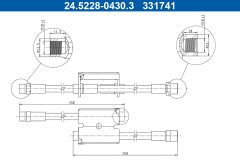 ATE 24.5228-0430.3 — Тормозной шланг