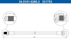 ATE 24.5101-0265.3 — Тормозной шланг