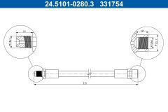 ATE 24.5101-0280.3 — Тормозной шланг