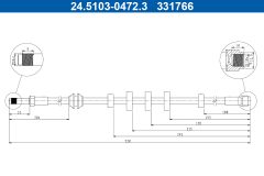 ATE 24.5103-0472.3 — Тормозной шланг