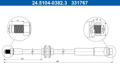 ATE 24.5104-0382.3 — Furtun de frână
