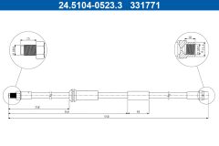 ATE 24.5104-0523.3 — Тормозной шланг