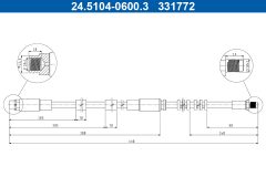ATE 24.5104-0600.3 — Тормозной шланг