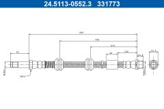 ATE 24.5113-0552.3 — Тормозной шланг