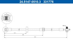 ATE 24.5147-0510.3 — Тормозной шланг