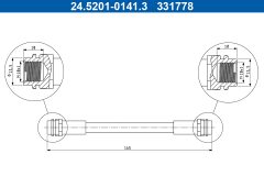 ATE 24.5201-0141.3 — Furtun de frână