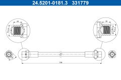 ATE 24.5201-0181.3 — Furtun de frână