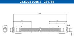 ATE 24.5204-0295.3 — Furtun de frână