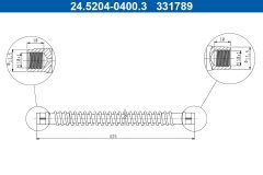 ATE 24.5204-0400.3 — Тормозной шланг