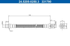 ATE 24.5205-0250.3 — Тормозной шланг